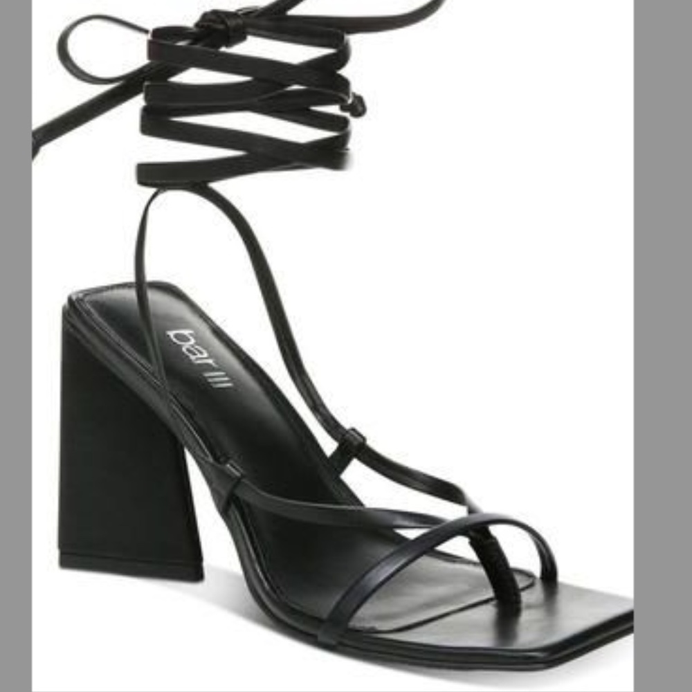 Alana Tie-Up Geo-Heel Sandals